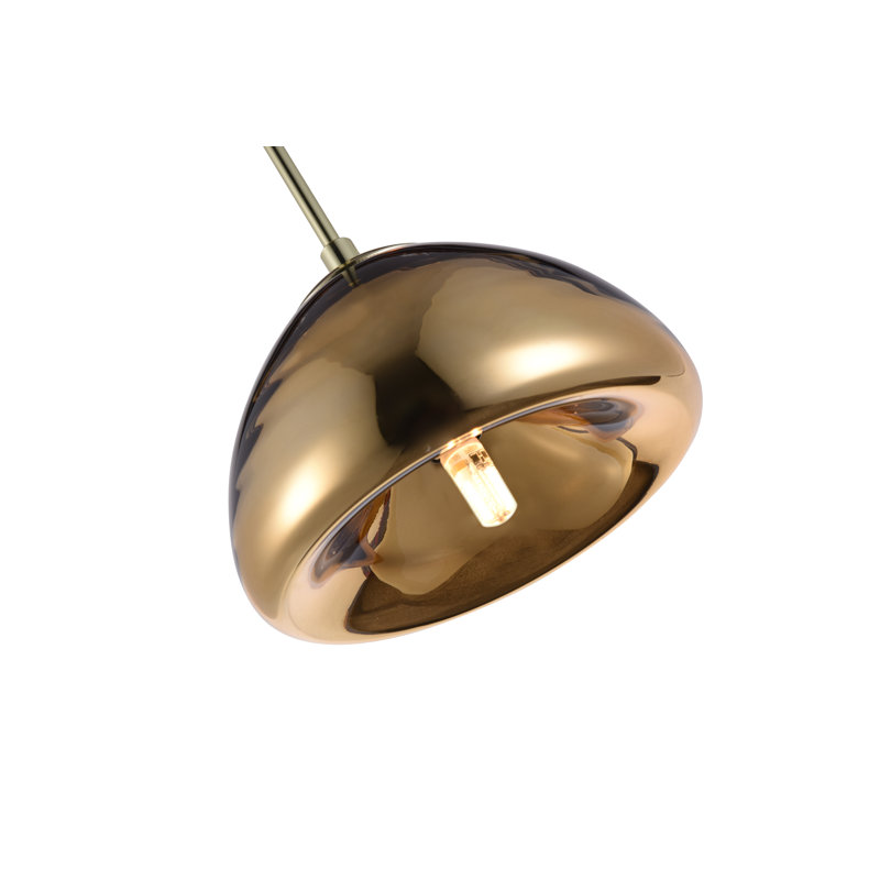 Gwenda 1 - Light Single Pendant, Gold, 66" H x 7" W x 7" D