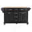 Kitchen Island With Rubber Wood Countertop, Kitchen Cart On 5 Wheels With Storage Cabinet And 5 Drawers For Dinning Room-630192520