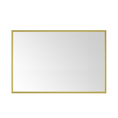 Miroir de salle de bain à cadre en métal pour mur