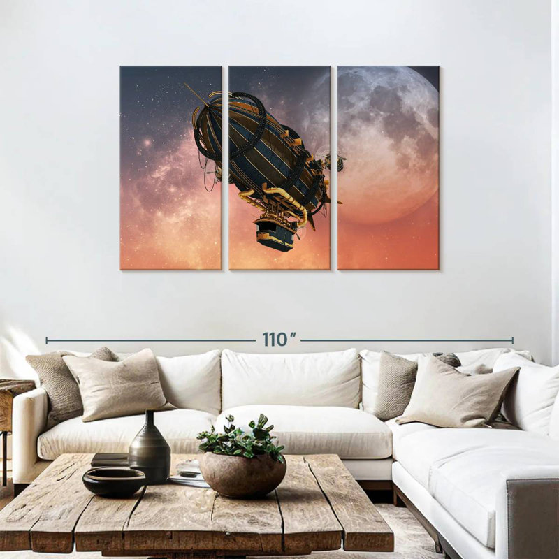 Mehar Steampunk Zeppelin, 48" H x 74" W