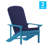 Chaises Adirondack en résine de polyester toutes saisons avec coussins Rangins-1054847153