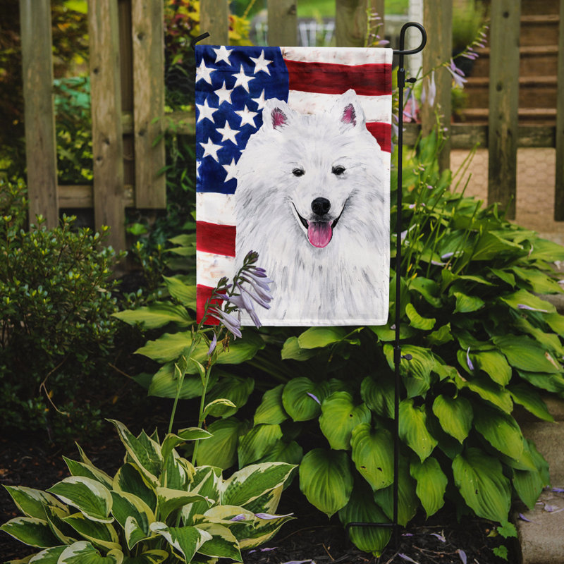 2 côtés en polyester de 2 côtés american drapeau de jardin, Esquimau américain