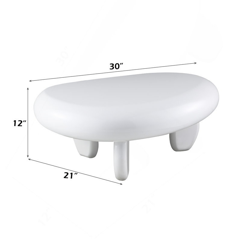 Table basse blanche ultrabrillante, Blanc