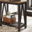 Table de bout à lattes 23,6 "avec rangement (ensemble de 2)-996378691