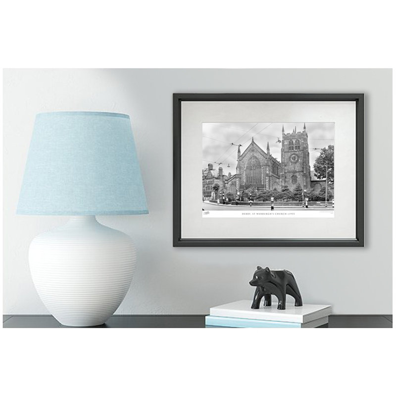 Derby, St Werburgh's Church C1955 - Single Picture Frame Print, 40cm H x 50cm W x 2.3cm D