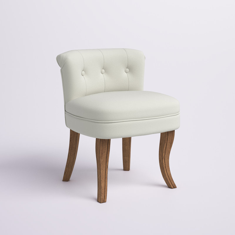 Jonna Tufted Vanity Chair with Solid Wood Legs