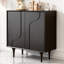 Armoire d'appoint moderne en bois massif noir-1004298311-1004298309