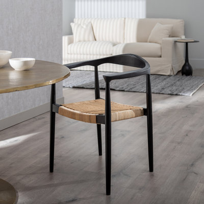 Izobel 44.5cm H Solid Wood Wishbone Armchair