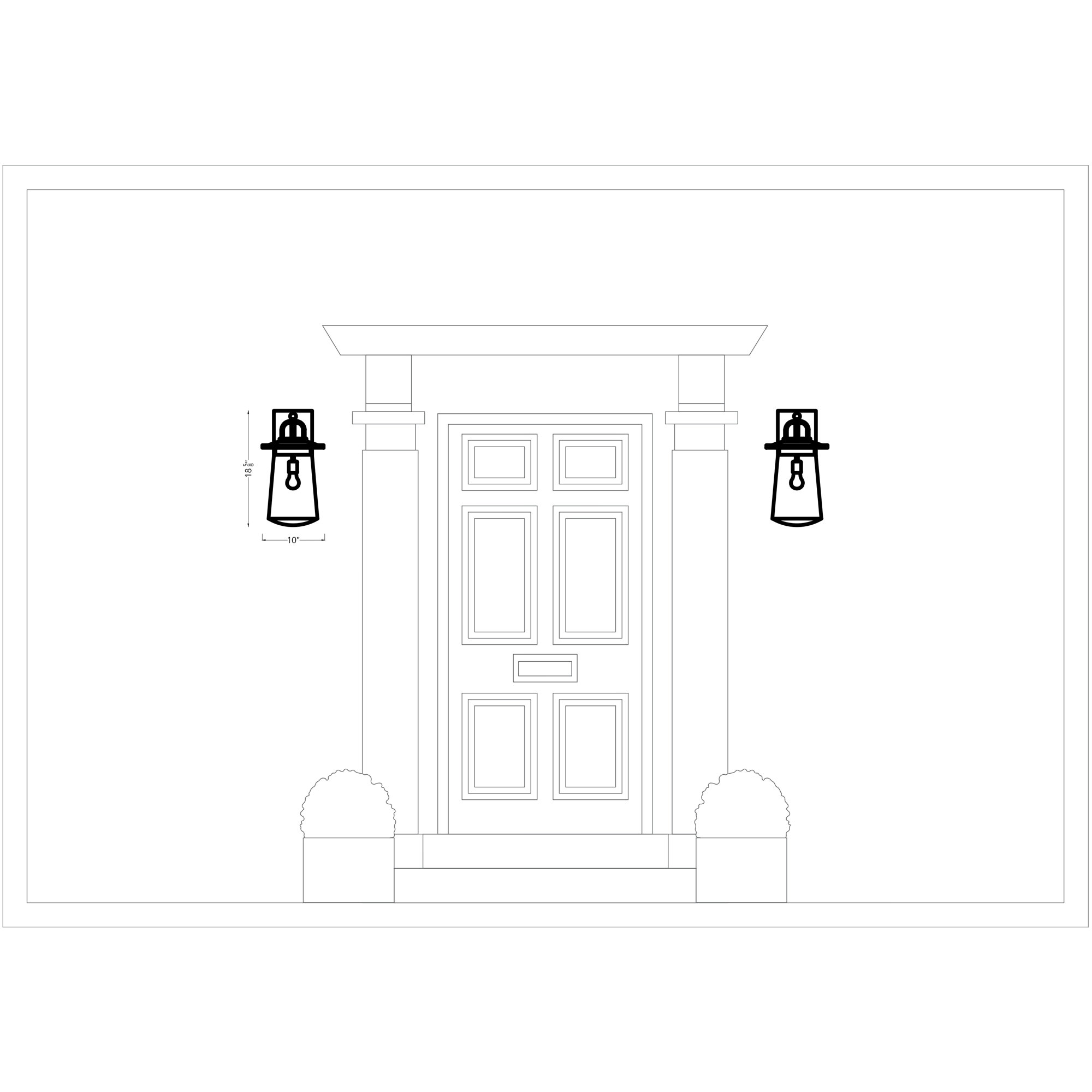 Mansoor Single Light Bell Outdoor Aluminum Wall Light, 18.63" H x 10" W x 10" D, Antique Bronze