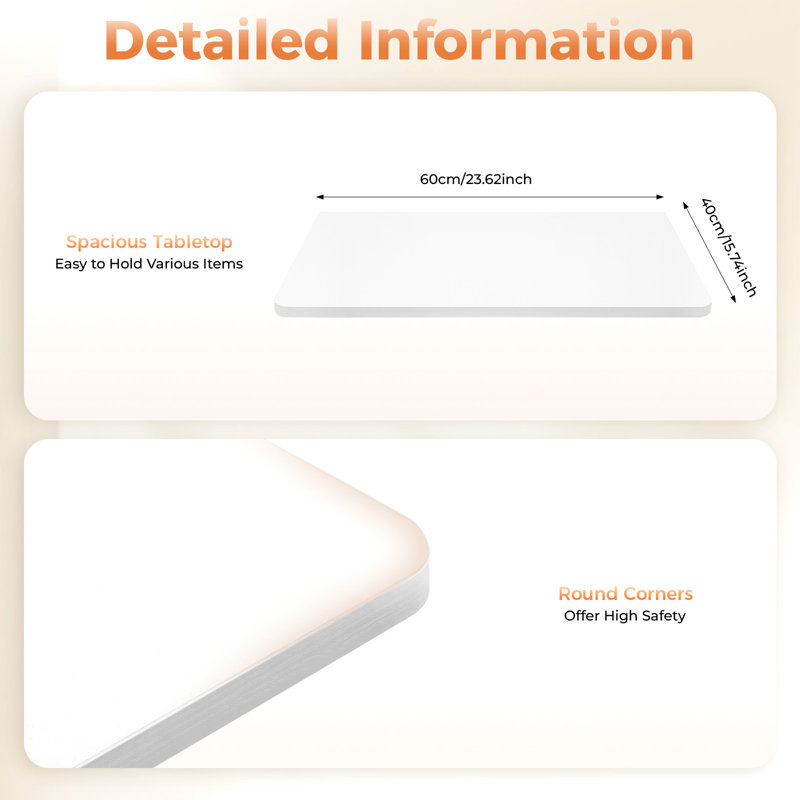 23.6" Wall Mount Modern Floating Folding Table