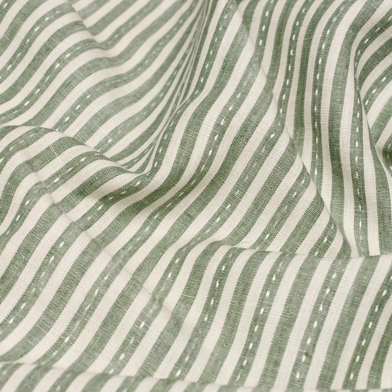 Mathis Ticking Fabric, Sage