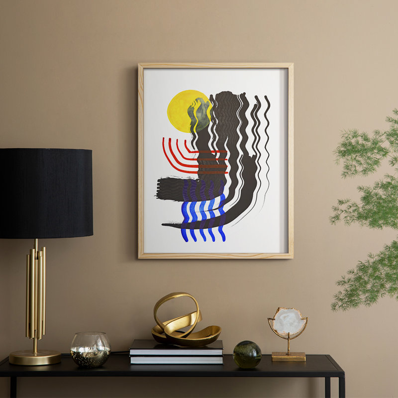 Shifting II, reproduction encadrée - bois massif, H 11 po x l 9 po