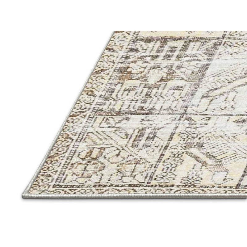 Tapis kaki foncé traditionnel, Rectangle 5 pi x 7 pi