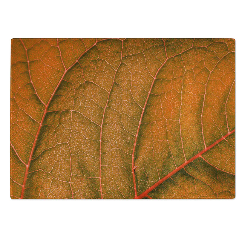 Glass Leaf Veins Chopping Board, 39 cm W x 28.5 cm L