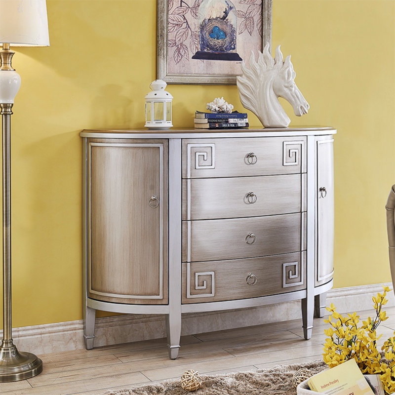 Armoire d'entrée simple en demi-cercle, Argent