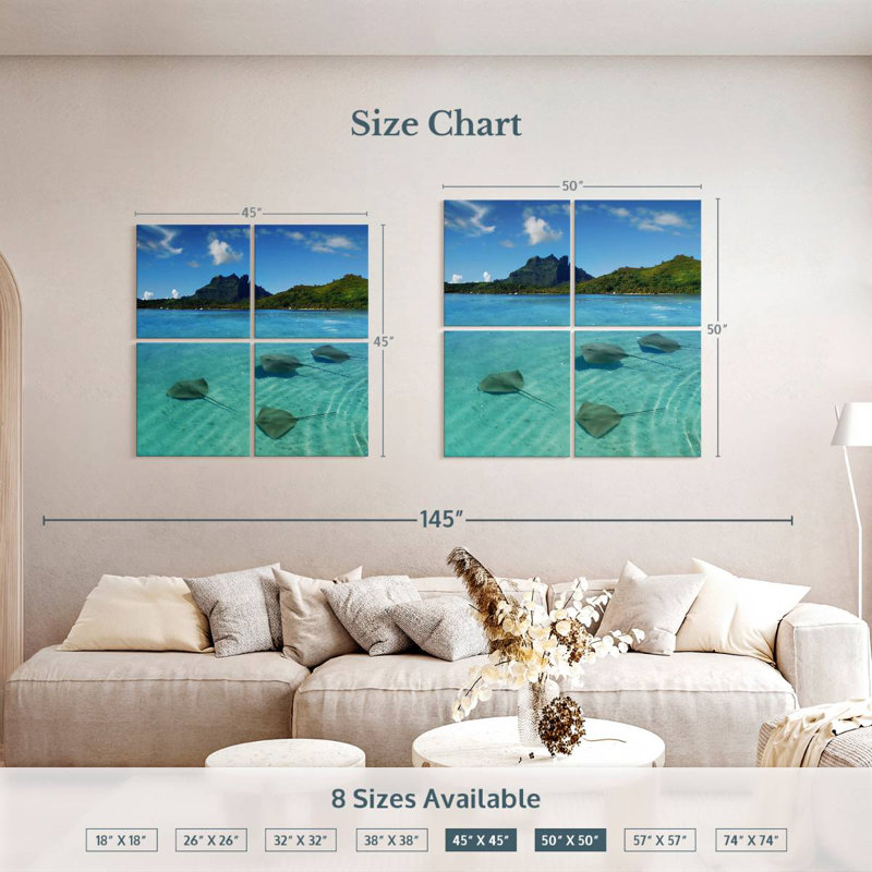 Brampt Bora Bora Stingrays, 50'' H x 50'' W