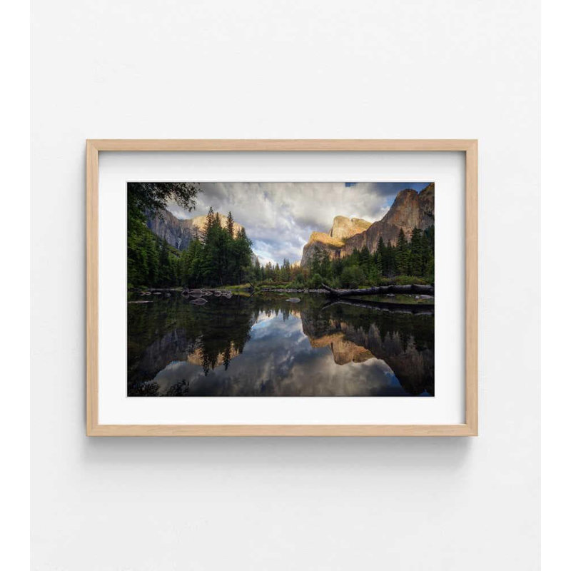Yosemite Valley Reflections - Nature Landscape, reproduction de photo, H 24 po x l 32 po, Tanné