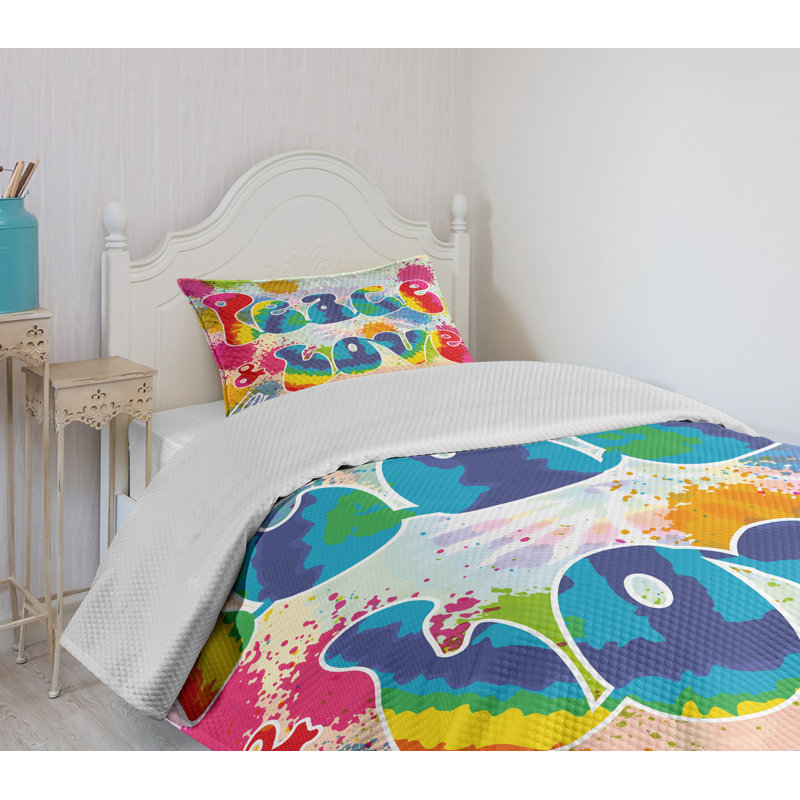 Multicolor Twin Polyester Kids Bedspread Set
