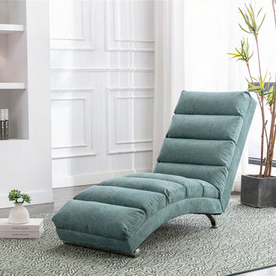 Méridienne de luxe rembourrée avec vibration pour la détente, canapé inclinable de loisirs moderne en tissu à dossier fixe pour le salon / la chambre à coucher
