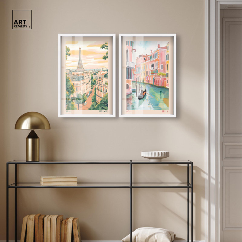 Blush Parisian Glam Art , H 25 po x l 17 po, Blanc