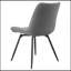 Ensemble de 2 chaises pivotantes grises capitonnées