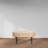 36 Inch Modern Handcrafted Round Coffee Table, Oak White Wood Top with Grooved Edges, Black Iron Legs