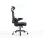 Chaise de bureau ergonomique en filet, chaise de bureau à haut dossier avec accoudoirs 3D, soutien lombaire vers le haut et le bas, chaise de travail pivotante pour ordinateur avec appui-tête réglable en 2 dimensions, fonction d'inclinaison noire