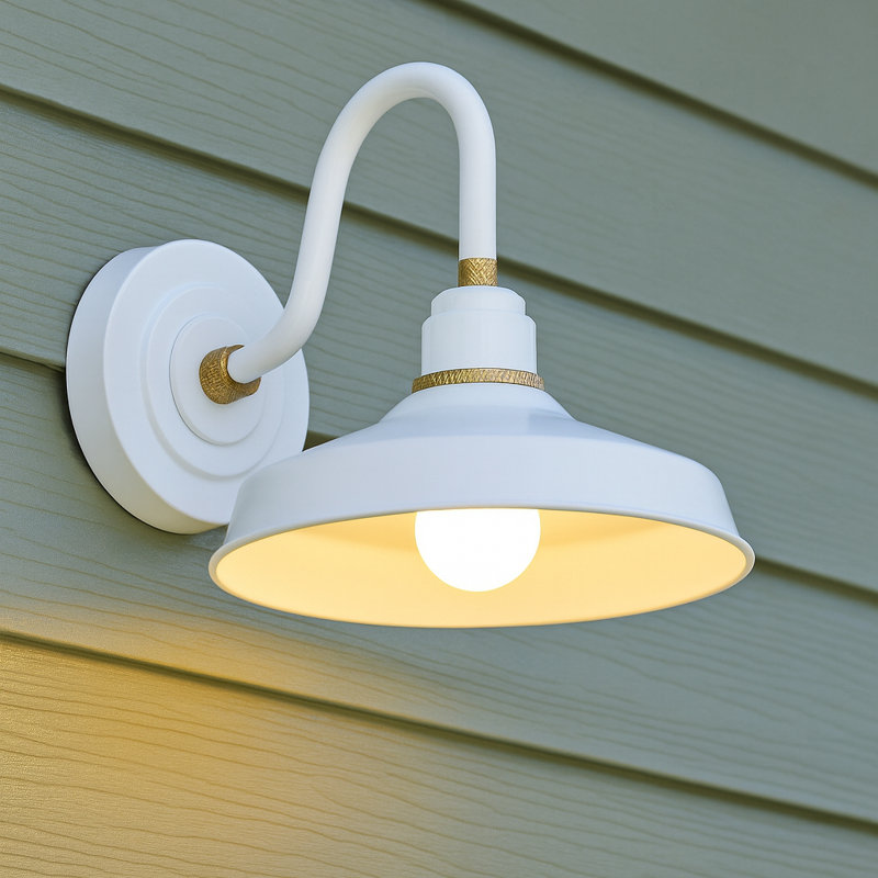 Applique murale en aluminium Velarie, Blanc brillant, H 9,12 po x l 9,5 po x P 13,25 po
