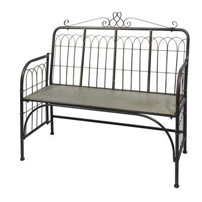 Banc de jardin en métal galvanisé Legler