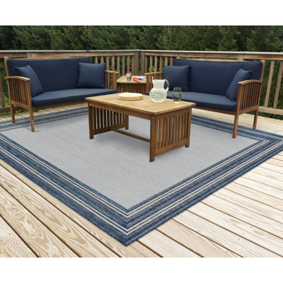 Tapis intérieur / extérieur bleu Kaed