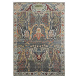 Charcoal Traditional Wool Rug - 9'10" x 13'11"