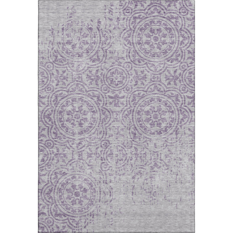 Premium Machine Washable Prisco Lavender Rug