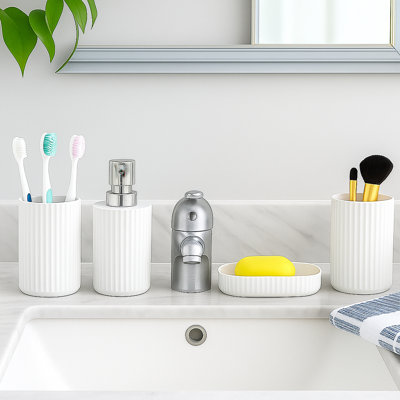 Carletha Bathroom Accessory Set