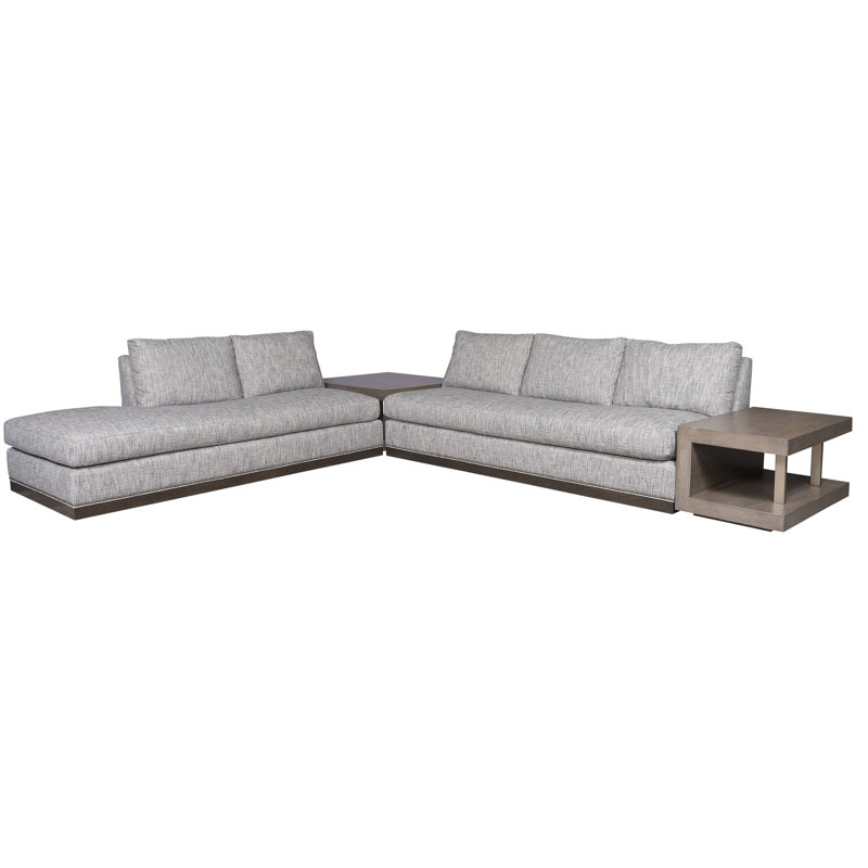 Abingdon Bench Seat Free Standing Armless Sofa, Wrenn, Navada Snow