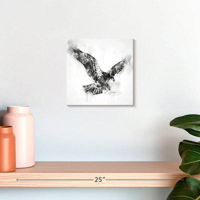 Brampt Eagle Flying Black And White