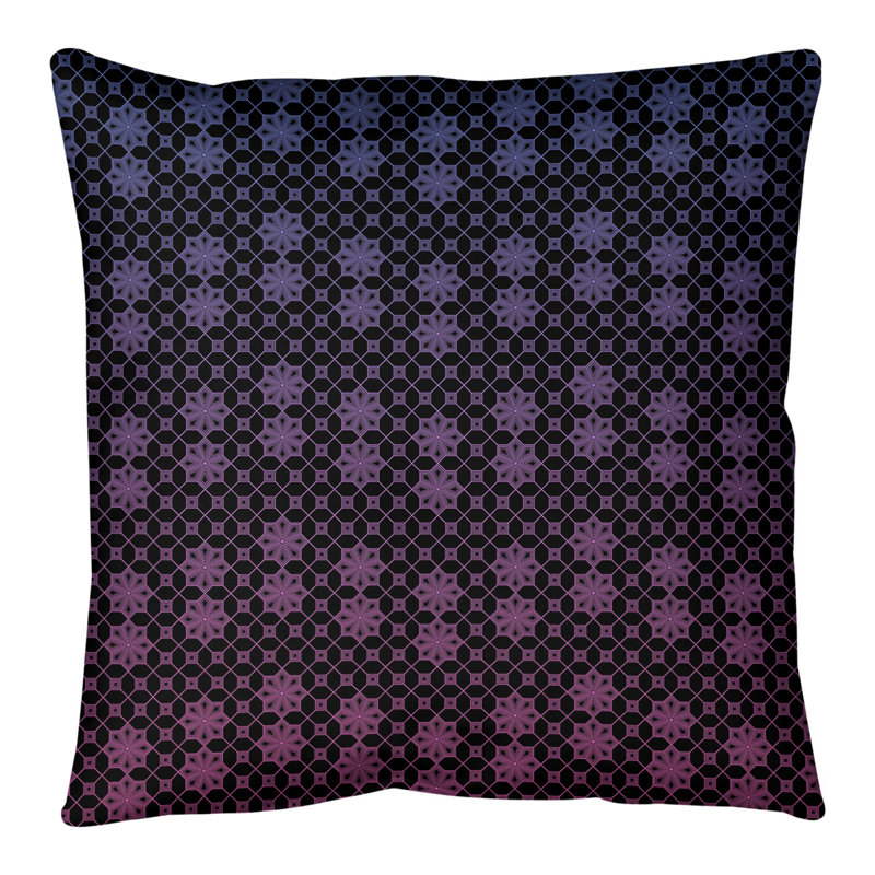 Coussin de sol Katelyn Elizabeth, 28 po x 28 po, Bleu / Rose