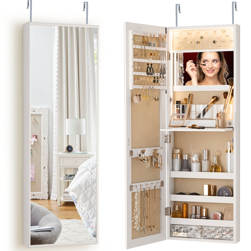 Armoire à bijoux avec miroir Naaliyah