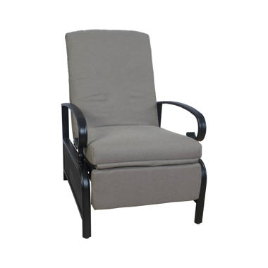 Aadhira Recliner Patio Chair with Cushions Latitude Run Cushion Color: Navy Blue