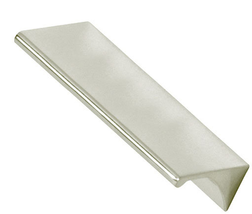 6" Center to Center Finger Pull, 3 1/2", Polished Nickel