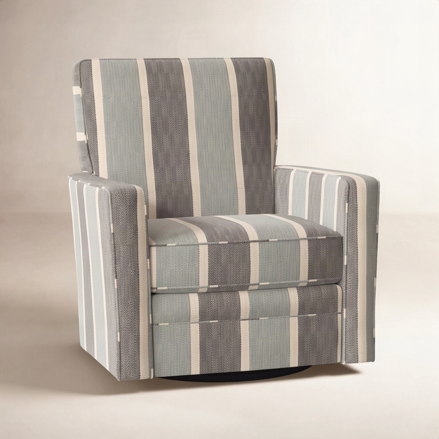 Invitation Pine Swivel Accent Chair, Macarena Charcoal Performance, Yes