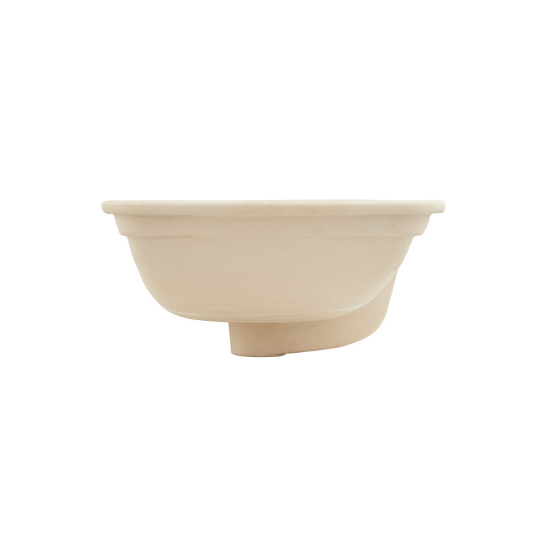 Signature Hardware Key Largo Rectangular Porcelain Undermount Bathroom Sink