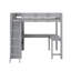 Lit mezzanine double avec bureau et tablette-227815166