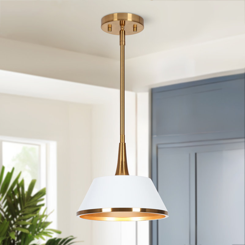Tilda 1 - Light 9'' W Cone Modern Dining Room Pendant ETL Certified, White
