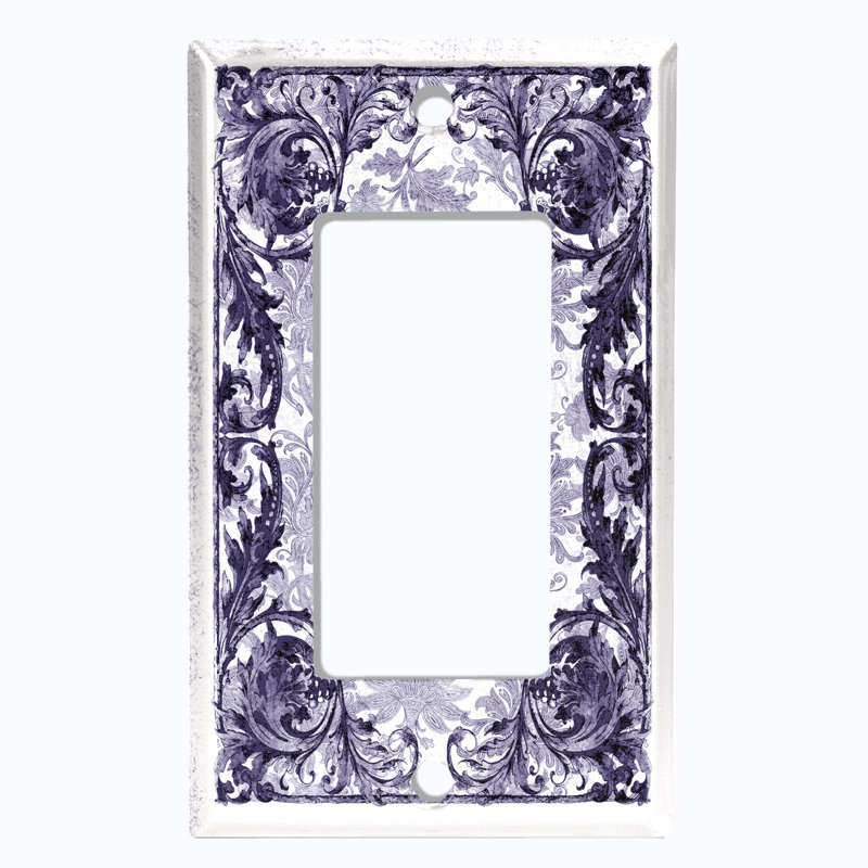 Patterned 1 - Gang Toggle Light Switch Standard Wall Plate