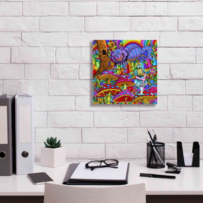 "Epic Graffiti" Cheshire Cat Alice "par Howie Green, Trinx" Cheshire Cat Alice "par Howie Green, art mural sur toile