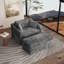 Très grand fauteuil d'appoint rembourré avec repose-pieds 45,1 po-120338261