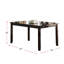 6 tables de salle à manger de style moderne avec chaises à dossier en X, chaises en bois, ensemble de sièges rembourrés, table rectangulaire-801116607-801116604
