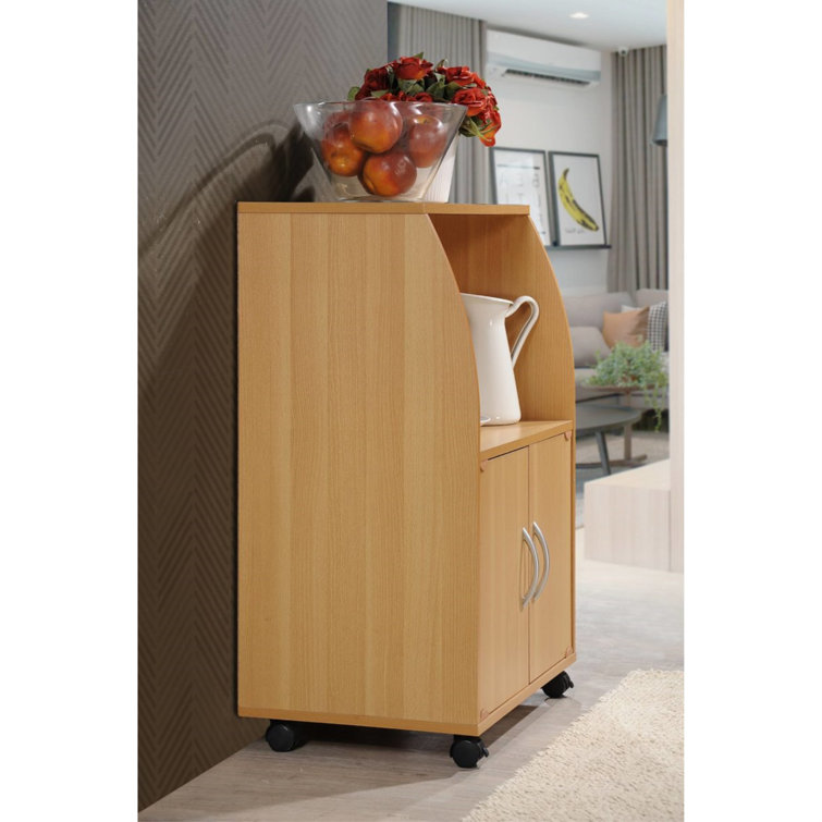 Mini Microwave Cart Ebern Designs Finish: Beech