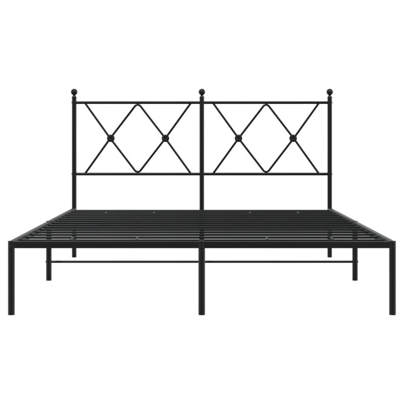 Corrstown Bed Frame, European Double (140 x 200cm), Black