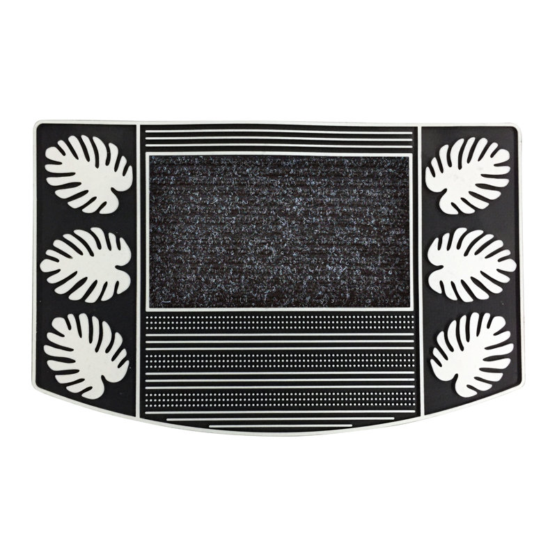 Tapis de porte d’extérieur antidérapant 30" x 18" Maiden Lane, Argent